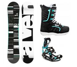 Raven Supreme black/mint snowboard + Raven Fastec FT360 black/mint vázání + Raven Diva black/mint boty Raven Supreme black/mint snowboard + Raven Fastec FT360 black/mint vázání + Raven Diva black/mint boty