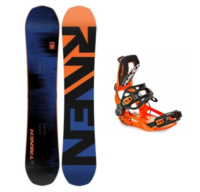 Raven Trench Carbon pánský snowboard + Raven RAGE Fastec FT360 orange vázání + sleva 300,- na příslušenství