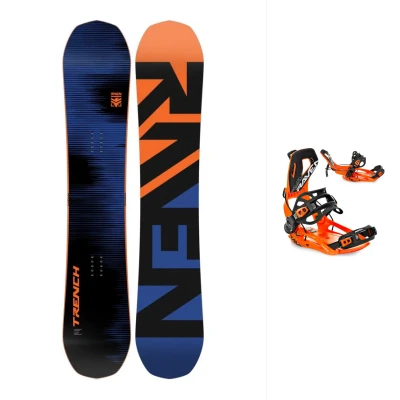 Raven Trench Carbon pánský snowboard + Raven RAGE Fastec FT360 orange vázání