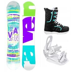Raven Venus dámský snowboard + Raven S230 White vázání + Raven Diva black/mint boty Raven Venus dámský snowboard + Raven S230 White vázání + Raven Diva black/mint boty