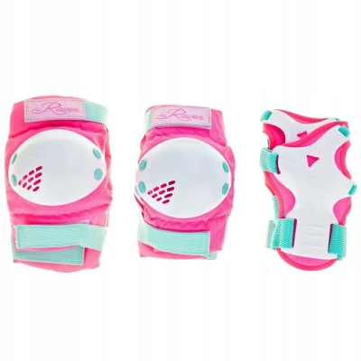 Raven Verba Mint/Pink, dětské sada chráničů POUZE M (VÝPRODEJ)