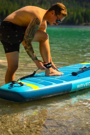 Raven WaveCruiser 11′5″ Blue/Lime 350cm paddleboard set