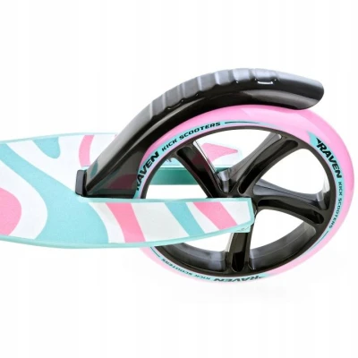 Raven Zea Mint/Pink ABEC9 200mm koloběžka s ruční brzdou