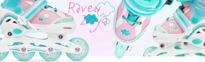 Raven Zoya Mint 4v1 dětské brusle - LED kolečka