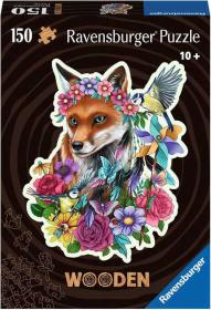 Ravensburger DŘEVO Puzzle 150 dílků Barevná liška 27x20cm skládačka