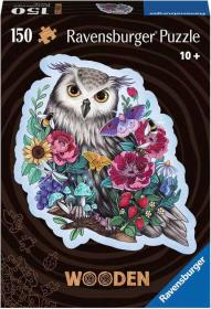 Ravensburger DŘEVO Puzzle 150 dílků Tajemná sova 27x20cm skládačka