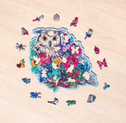 Ravensburger DŘEVO Puzzle 150 dílků Tajemná sova 27x20cm skládačka