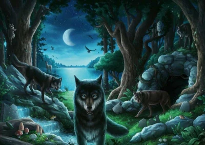 Ravensburger Hra puzzle únikové Vlk 759 dílků 70x50cm skládačka 2v1