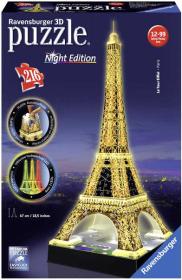 Ravensburger Puzzle 3D Eiffelova věž Noční edice 216 dílků