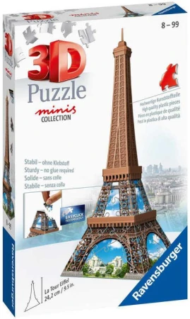 Ravensburger Puzzle 3D Mini budova Eiffelova veža 54 dielikov plast Ravensburger Puzzle 3D Mini budova Eiffelova veža 54 dielikov plast