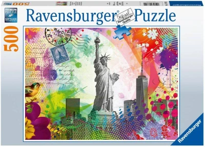Ravensburger Puzzle Pohlednice z New Yorku 500 dílků 49x36cm skládačka Ravensburger Puzzle Pohlednice z New Yorku 500 dílků 49x36cm skládačka