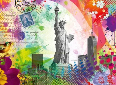 Ravensburger Puzzle Pohlednice z New Yorku 500 dílků 49x36cm skládačka