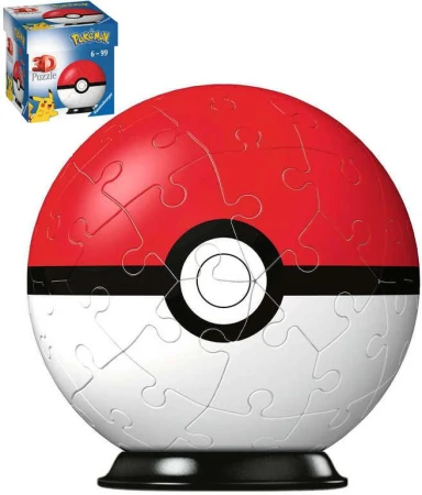 Ravensburger Puzzleball 3D Pokeball skládačka 54 dílků Pokémon III. Ravensburger Puzzleball 3D Pokeball skládačka 54 dílků Pokémon III.