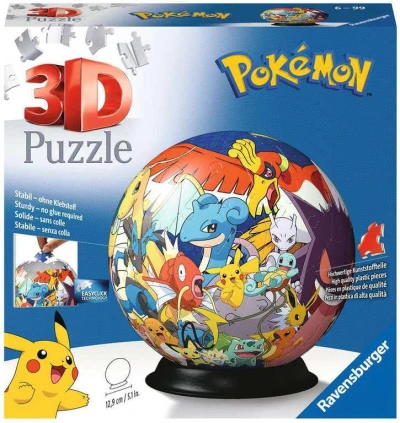 Ravensburger Puzzleball 3D Pokéball skladacia 72 dielikov Pokémon
