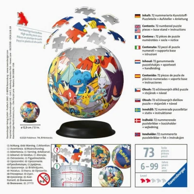Ravensburger Puzzleball 3D Pokéball skladacia 72 dielikov Pokémon