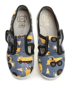 Raweks Borys B17 šedo žluté dětské plátěnky