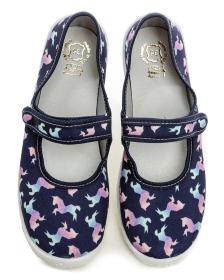 Raweks Dorotka D34 modro ružové dievčenské baleríny