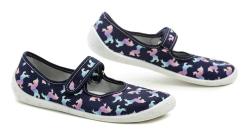 Raweks Dorotka D34 modro ružové dievčenské baleríny