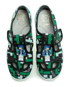 Raweks Igor 11 zelené detské plátené papuče