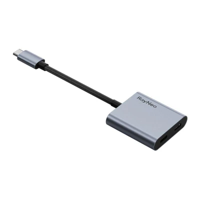 RayNeo šedý USB-C nabíjecí adaptér pro brýle AR