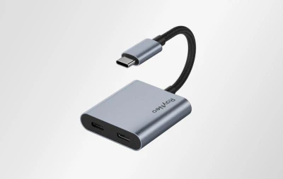 RayNeo šedý USB-C nabíjecí adaptér pro brýle AR
