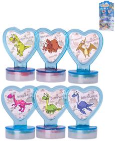 Razítka zvířátka dinosauři set 6ks dětská tiskátka na kartě