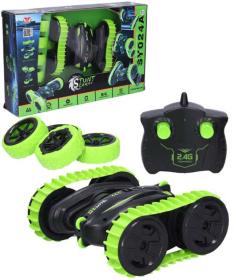 RC Akrobatické auto 2v1 pásy/kola na vysílačku 2,4GHz 18cm na baterie Světlo RC Akrobatické auto 2v1 pásy/kola na vysílačku 2,4GHz 18cm na baterie Světlo