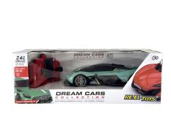 RC auto Aston Martin Valkyrie 1:24 olivově zelená