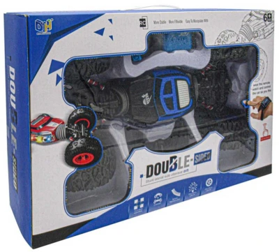 RC Auto Double-Sided veľké kolesá na vysielačku 2,4GHz na batérie Svetlo USB