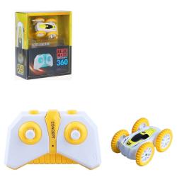 RC Auto kaskadérské mini na vysílačku žuté přetáčení 360 stupnů