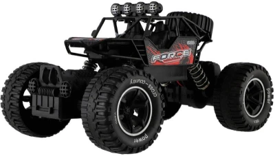 RC Auto off-road červený na vysílačku 27MHz kouřící na baterie Světlo