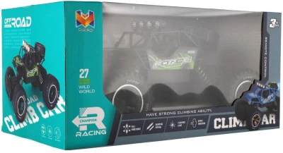 RC Auto off-road zelený na vysílačku 27MHz kouřící na baterie Světlo