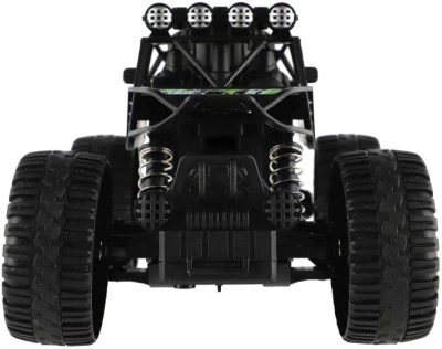 RC Auto off-road zelený na vysílačku 27MHz kouřící na baterie Světlo