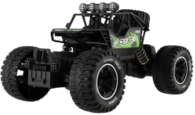 RC Auto off-road zelený na vysílačku 27MHz kouřící na baterie Světlo