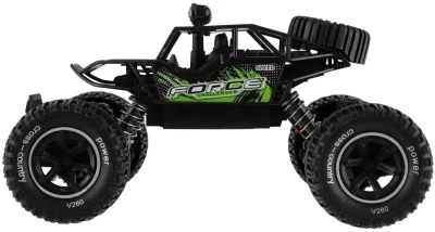 RC Auto off-road zelený na vysílačku 27MHz kouřící na baterie Světlo