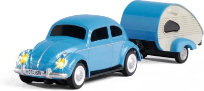 Carson VW Beetle modré RTR 1:87 RC auto s přívěsem