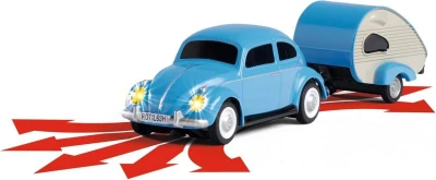Carson VW Beetle modré RTR 1:87 RC auto s přívěsem