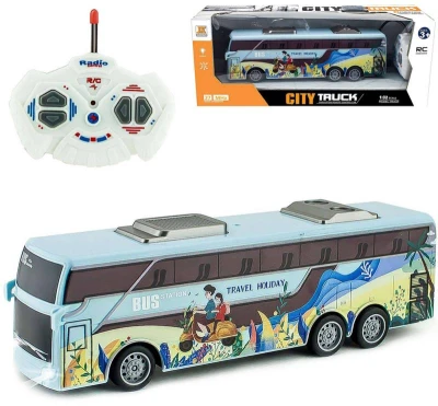 RC Autobus zájezdový na dálkové ovládání 27MHz na baterie Světlo RC Autobus zájezdový na dálkové ovládání 27MHz na baterie Světlo
