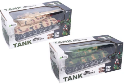 RC Autorobot tank na vysílačku 40MHz na baterie Světlo Zvuk 2 barvy