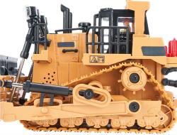 RC Buldozer funkční na vysílačku 2,4GHz na baterie 1:24 kov USB Světlo Zvuk