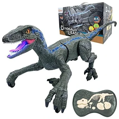 RC dinosaurus VELOCIRAPTOR II. - šedý