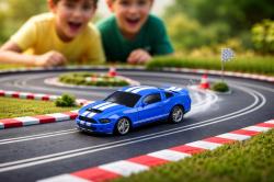 RC mini auto Nano Racer Ford Mustang Shelby GT500 modrý