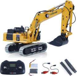 RC pásový mini bagr PC 520LC s funkční kovovou lžící 2,4 GHz 1:50