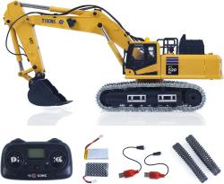 RC pásový mini bagr PC 520LC s funkční kovovou lžící 2,4 GHz 1:50