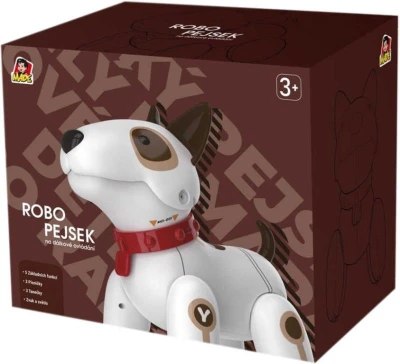 RC Robo psík 22cm na vysielačku tancuje spieva na batérie Svetlo Zvuk plast