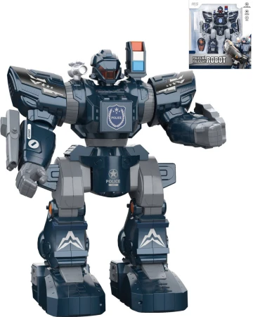 RC Robot interkativní policie na vysílačku tančí střílí na baterie Světlo Zvuk
