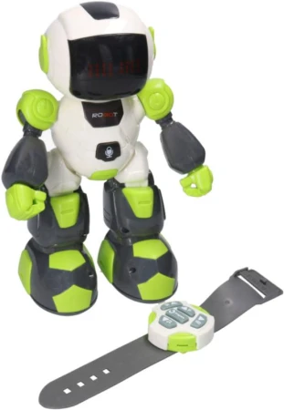 RC Robot na vysielačku chodí tancuje na batérie nahrávanie REC Svetlo Zvuk