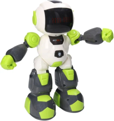 RC Robot na vysielačku chodí tancuje na batérie nahrávanie REC Svetlo Zvuk