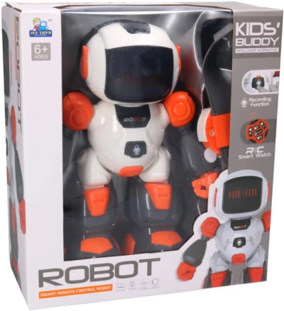 RC Robot na vysielačku chodí tancuje na batérie nahrávanie REC Svetlo Zvuk