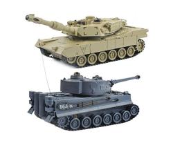RC sada bojujúcich tankov M1A2 vs TIGER 103 so simuláciou boja pre dvoch hráčov 1:28